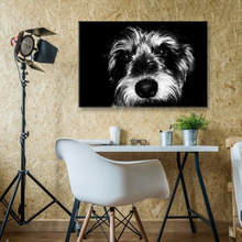 Load image into Gallery viewer, black and white dog photo fine art print
